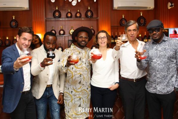 Eric Vallat (CEO Rémy Martin), Noble Igwe, Falz, Valerie Chapoulaud(CEO Rémy Martin Group), Marc Heriard Debreuil (Family Member - Rémy Cointreau Group) & DJ Jimmy Jatt