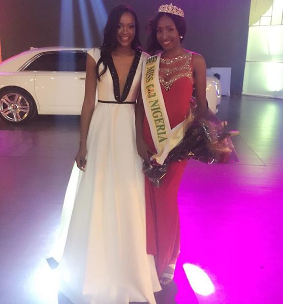 Outgoing Miss Nigeria Ezinne Akudo with the New Queen