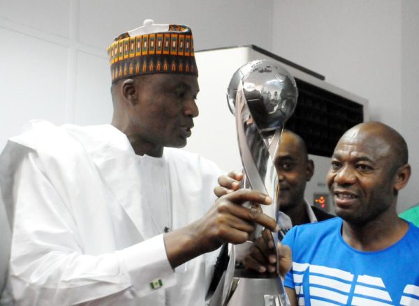 PIC.20. GOLDEN EAGLETS ARRIVE IN ABUJA