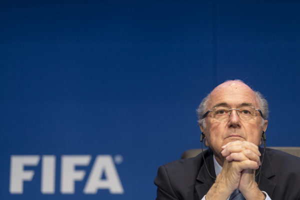 ZURICH, SWITZERLAND - MAY 30: FIFA President Joseph S. Blatter talks to the press during the FIFA Post Congress Week Press Conference at the Home of FIFA on May 30, 2015 in Zurich, Switzerland. (Photo by Alessandro Della Bella/Getty Images)