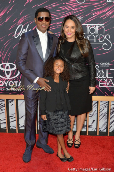 Kenneth 'Babyface' Edmonds, Peyton Edmonds and actress Nicole Pantenburg