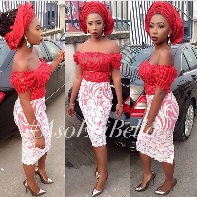 @olamide_h, in @marigoldcouture dress, makeup by @mo_dees
