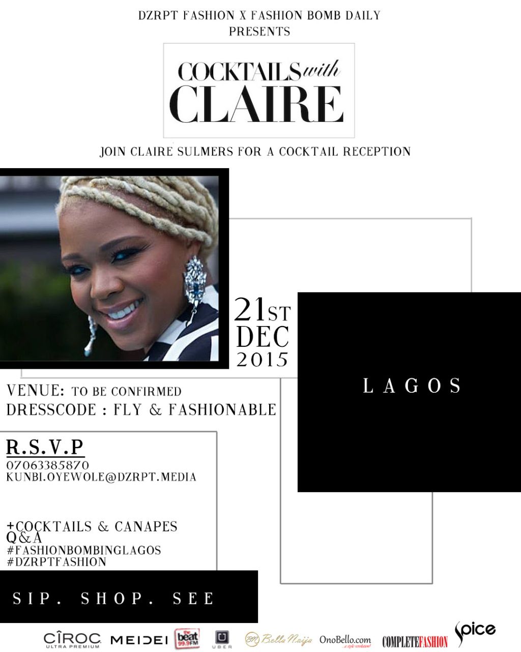 Cocktails with Claire Sulmers in Lagos - BellaNaija - December 2015