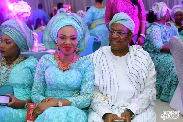 Betty Irabor and husband Soni at Liz Awoliyi's Wedding in December 2015