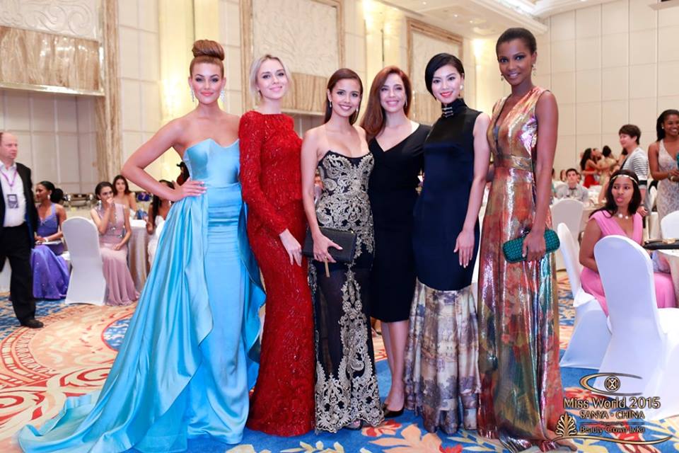 Rolene Strauss (Miss World 2014), Ksenia Sukhinova (Miss World 2008), Megan Young (Miss World 2013), Azra Akın (Miss World 2002), Yu Wenxia (Miss World 2012) Agbani Darego (Miss World 2001)