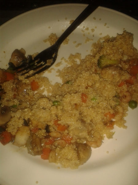 Quinoa and sea food mix