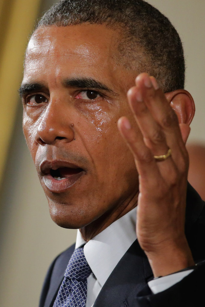 Image result for barack obama crying