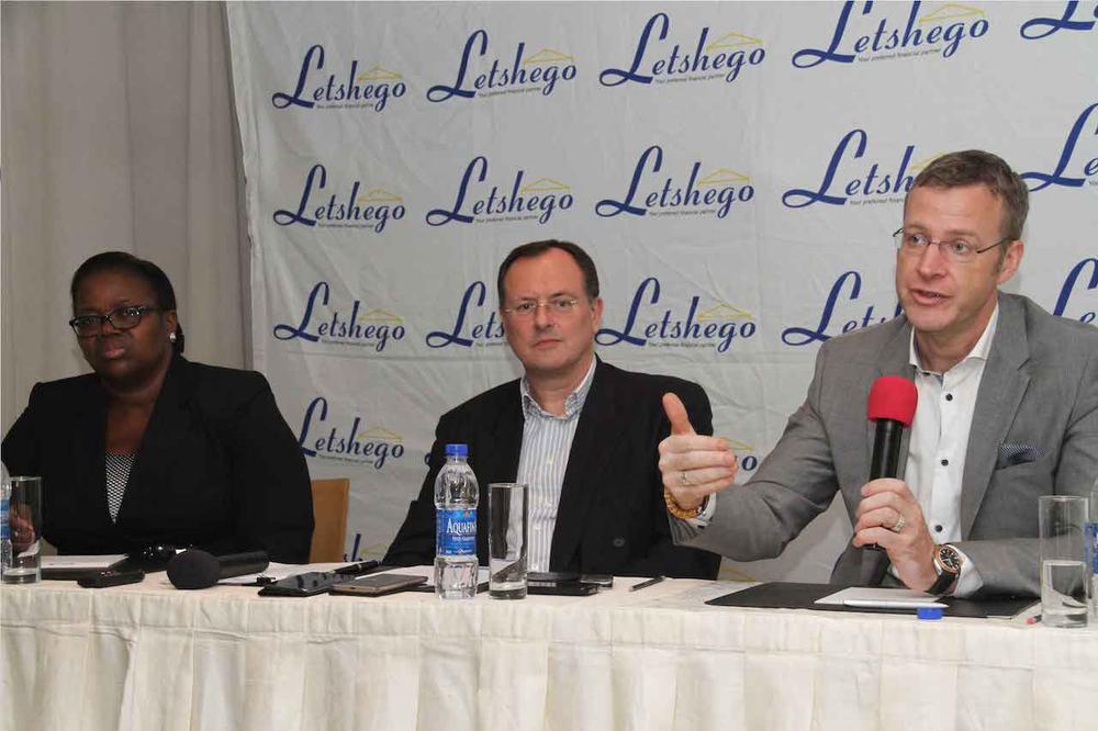 From left to right: Ms Paulina Nsa, Managing Director of FBN Micro finance; Chris Low, Letshego Group Managing Director and Tom Kocsis, Letshego Group Head of East Africa and Micro finance; at a press conference in Lagos announcing Letshego's acquisition of 100% stake in FBN Micro Finance Bank.
