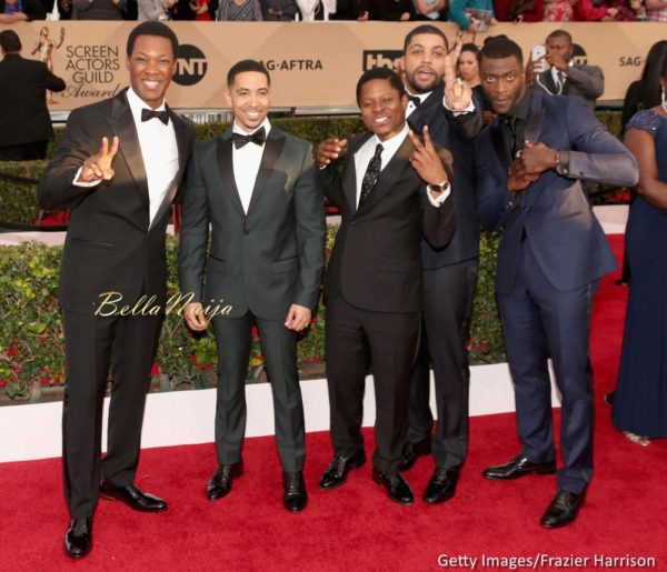  Corey Hawkins, Neil Brown Jr., Jason Mitchell, O'Shea Jackson, and Aldis Hodge 