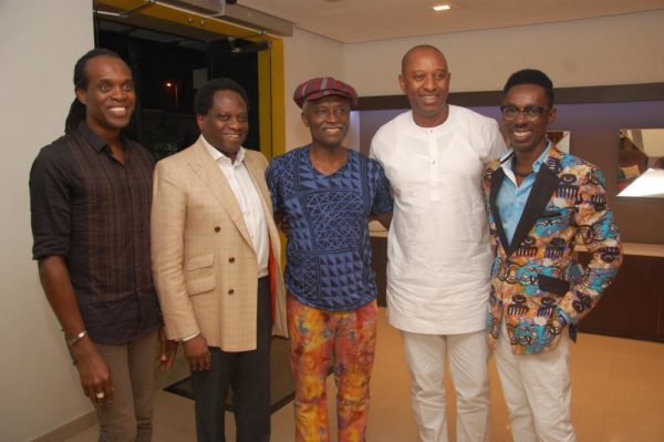 1 Anselm Tabansi (white) with guests including Veteran designer Jimi King, Ovo, Andy