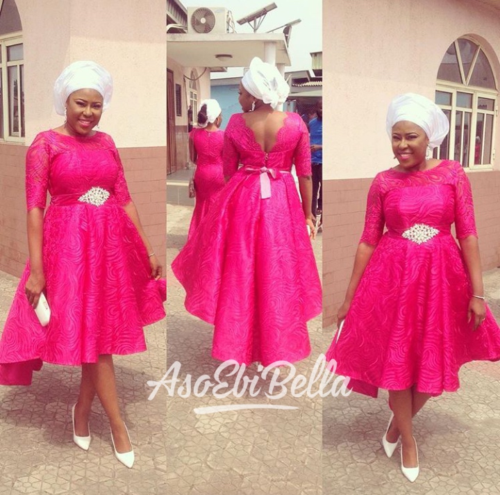 aso ebi bella short gown