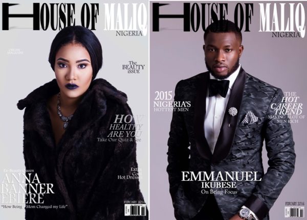 HouseOfMaliq-Magazine-Cover-2016-Anna-Banner-Ebiere-And Emmanuel-Ikubese-Febuary-Edition-Ex-Beauty-Queen-Mr-Nigeria-Fashion-Editorial