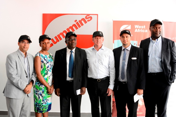 L-R Alok Joshi; Director Power Generation Cummins Africa, Racheal Njoroge ; Facility Manager Cummins Africa, Kwame Gyan-Tawiah; Director Cummins West Africa Ltd, Andrew Alfred Tallentyre; Director Finance Cummins Africa, Mark Oni Okeke; Regional sales Manager and Okechi Igwebuike; General Manager Power Generation Cummins West Africa Limited at the opening of Cummins new showroom at Akin Adesola, VI, Lagos.