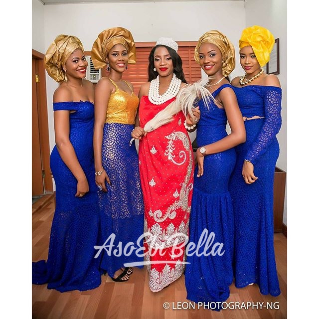 @_ezim and her bridesmaids, photo by @leonphotographyng