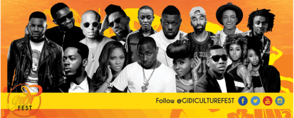 Gidi Fest 2016 Artist Line Up