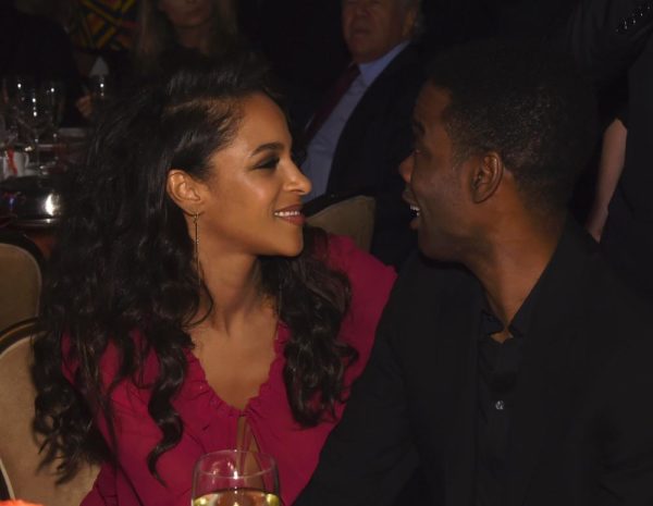 BEVERLY HILLS, CA - FEBRUARY 14:  Actors Megalyn Echikunwoke (L) and Chris Rock attend the 2016 Pre-GRAMMY Gala and Salute to Industry Icons honoring Irving Azoff at The Beverly Hilton Hotel on February 14, 2016 in Beverly Hills, California.  (Photo by Larry Busacca/Getty Images for NARAS)