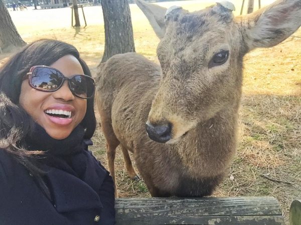 My by-force selfie with a deer