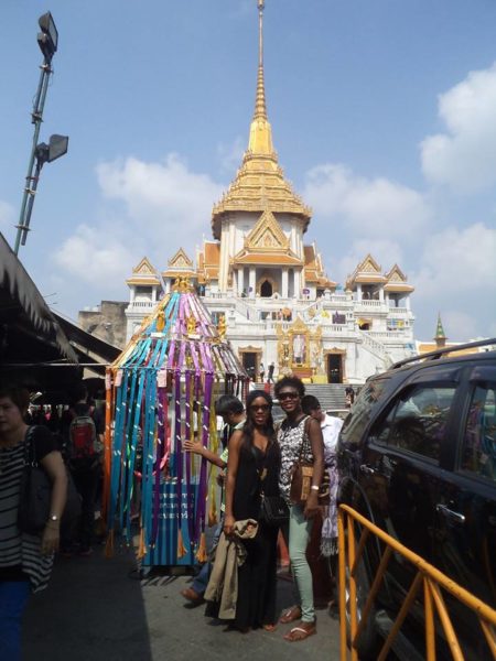 Outside the temple