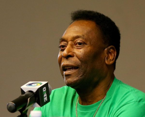 HAVANA, CUBA - JUNE 01:  Pele answers questions during a press conference for the New York Cosmos versus Cuba match on June 1, 2015 in Havana, Cuba.  (Photo by Elsa/New York Cosmos/Getty Images)