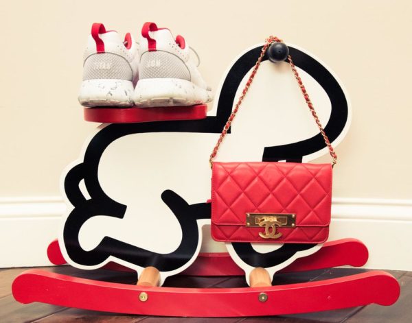 Shoes, Nike; Bag, CHANEL