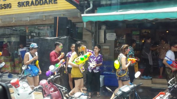 Songkran face painting without permission