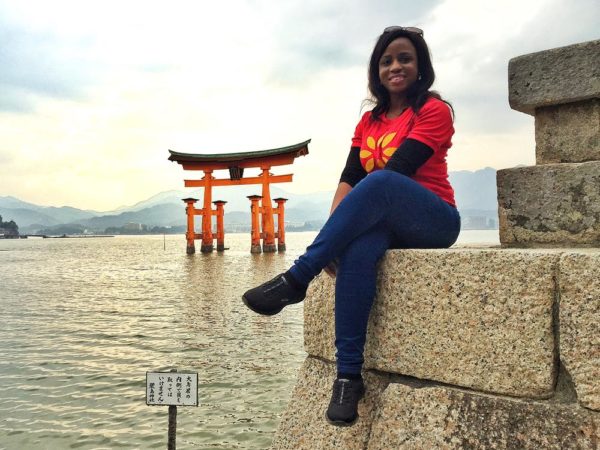 The great Torii - famous gate of the floating Itsukushima shrine - Hiroshima