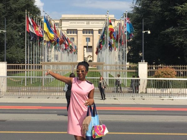 Outside the United Nations building