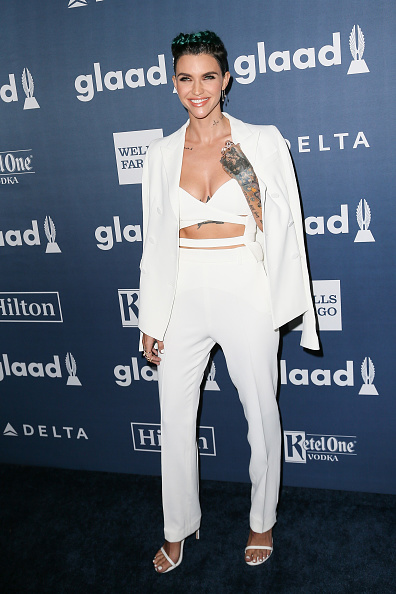 BEVERLY HILLS, CALIFORNIA - APRIL 02:  Honoree Ruby Rose arrives at the 27th Annual GLAAD Media Awards at The Beverly Hilton Hotel on April 2, 2016 in Beverly Hills, California.  (Photo by David Livingston/Getty Images)