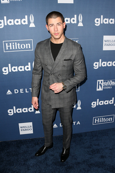 Nick Jonas attends the 27th Annual GLAAD Media Awards at the Beverly Hilton Hotel on April 2, 2016 in Beverly Hills, California.