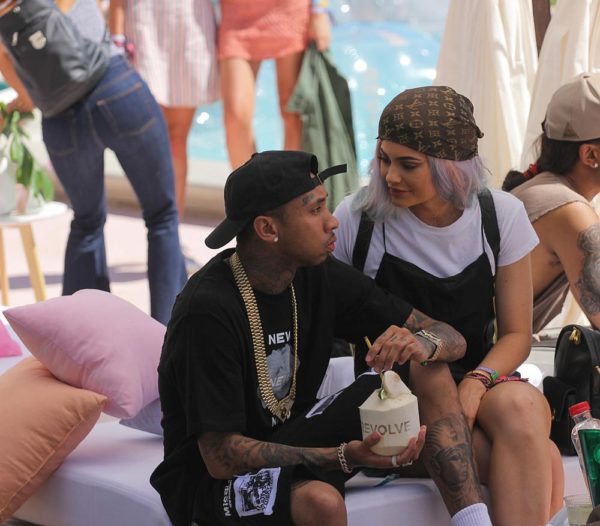 Kylie Jenner and Tyga at The Revolve Festival house during Coachella Photos by Thaddaeus McAdams