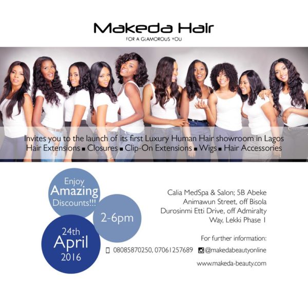 Makeda Hair Launch Invitation