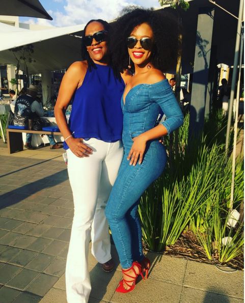 Nomzamo Mbatha (R)