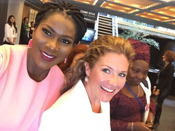 Stephanie Linus, Celebrity Ambassador for NDI’s Stop VAWIE campaign in Nigeria & Sophie Grégoire Trudeau, Canadian First Lady