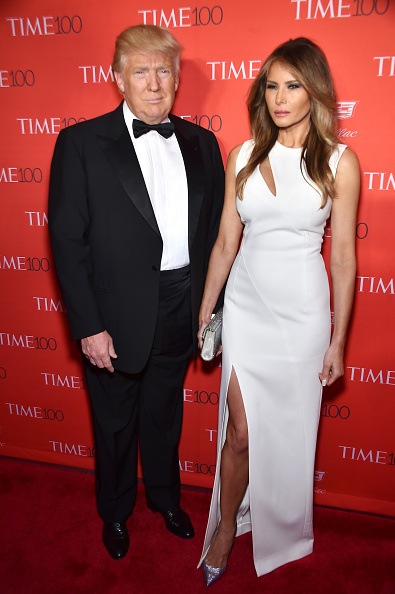 Donald Trump (L) and Melania Trump 