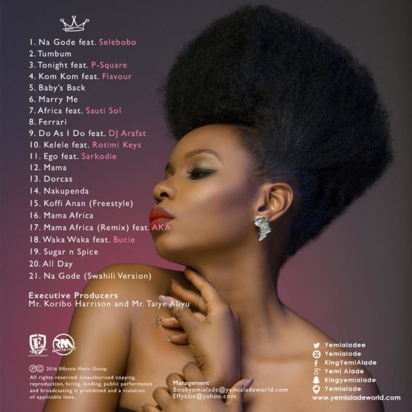Yemi Alade - Mama Africa [Deluxe Album BackTracklist]