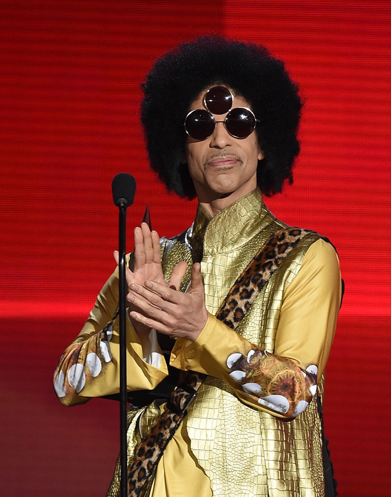 LOS ANGELES, CA - NOVEMBER 22: Musician Prince speaks onstage during the 2015 American Music Awards at Microsoft Theater on November 22, 2015 in Los Angeles, California. (Photo by Kevin Winter/Getty Images)