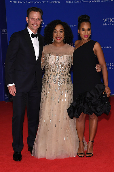 (L-R) Tony Goldwyn, Shonda Rhimes, and Kerry Washington