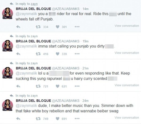 Azealia banks/Zayn tweets