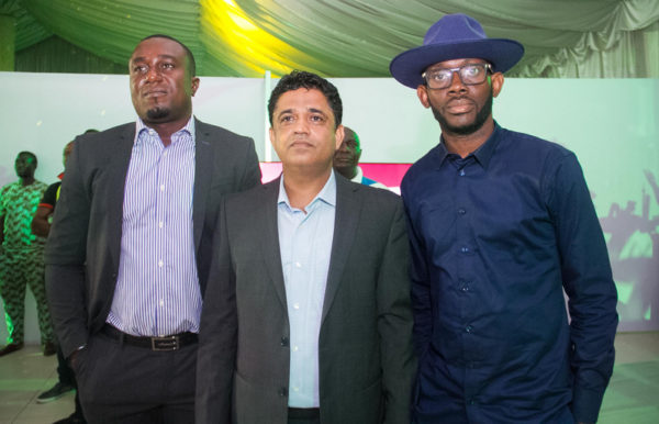 Christian Elega, Country Sales Manager First Choice, Rajesh Agnotri, Marketing Manager LG Electronics And J Martins at the Launch