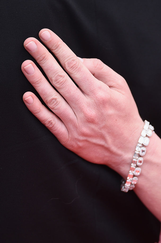 CANNES, FRANCE - MAY 11: Kirsten Dunst, bracelet detail, attends the "Cafe Society" premiere and the Opening Night Gala during the 69th annual Cannes Film Festival at the Palais des Festivals on May 11, 2016 in Cannes, France. (Photo by Ian Gavan/Getty Images)