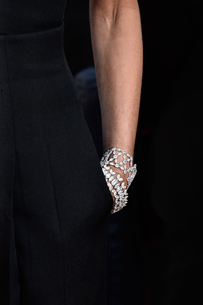 CANNES, FRANCE - MAY 11: Victoria Beckham, bracelet detail, attends the "Cafe Society" premiere and the Opening Night Gala during the 69th annual Cannes Film Festival at the Palais des Festivals on May 11, 2016 in Cannes, France. (Photo by Pascal Le Segretain/Getty Images)