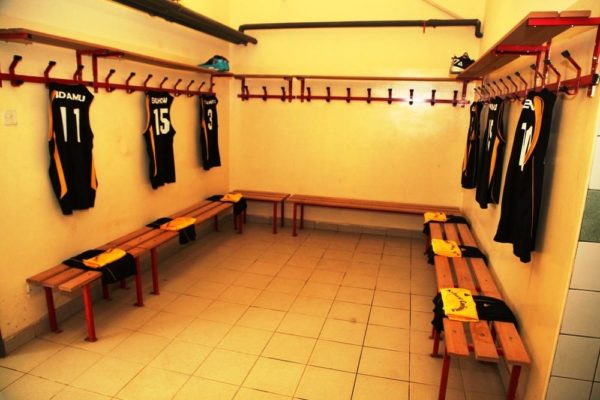 The Atlantic Conference Dressing Room at the DStv Premier Basketball league All Star game held inside the indoor hall of the National Stadium, Abuja