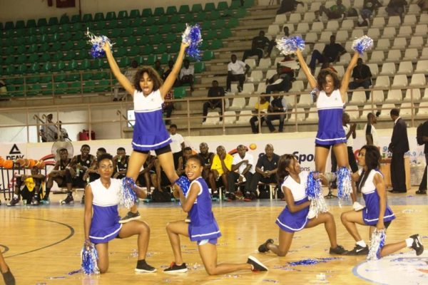 Cheer leaders at the DStv Premier Basketball league All Star game