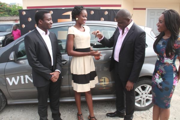 Martin Ayeni (Skymit Motors)_ Benedicta Ojo_ Uzoma Onwuchekwa and Eunice Omole (EbonyLife TV) at the presentation