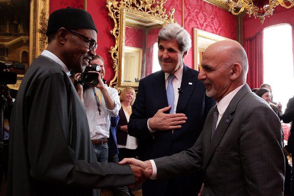 PMB meets Afghan President Ashraf Ghani during the Anti-Corruption Summit at Lancaster House