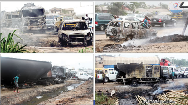 Image result for Tanker Fire On Lagos Ibadan Expressway