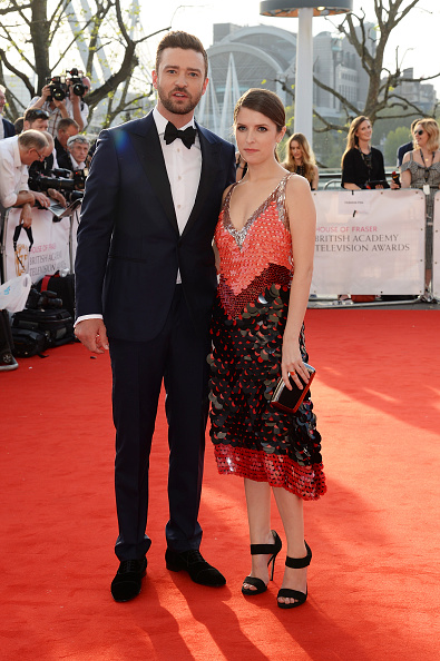 LONDON, ENGLAND - MAY 08: Anna Kendrick (R) and Justin Timberlake attend the House Of Fraser British Academy Television Awards 2016 at the Royal Festival Hall on May 8, 2016 in London, England. (Photo by Dave J Hogan/Dave J Hogan/Getty Images)