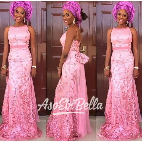 @kanyinalakija_ stuns in @t16worldoffashion_aso ebi, asoebi