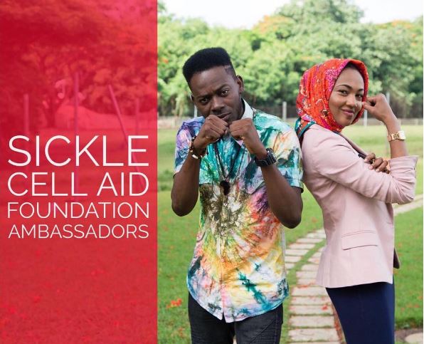 Image result for adekunle gold and zahra buhari made sickle cell ambassadors