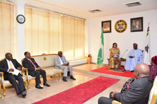 Governor Ambode on Monday Received the delegation of the Lagos Chamber of Commerce and Industry (LCCI)